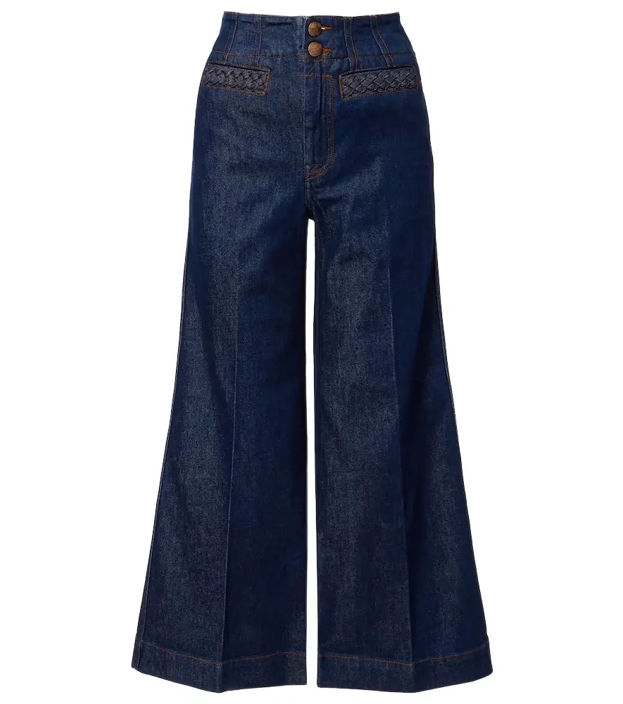 Zimmermann Aster cropped flared jeans