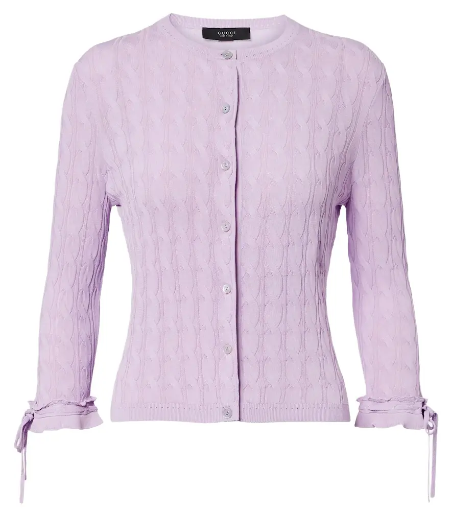 Cable-knit cardigan
