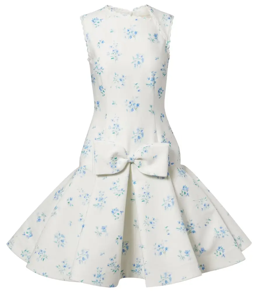 Shushu/Tong Floral cotton and silk minidress