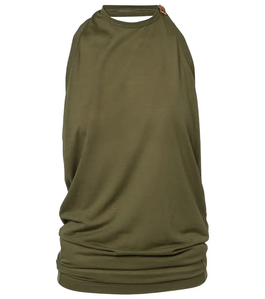 Balenciaga Draped cotton-blend top