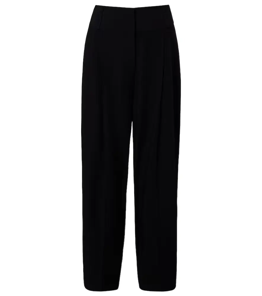 Toteme Pleated cotton wide-leg pants