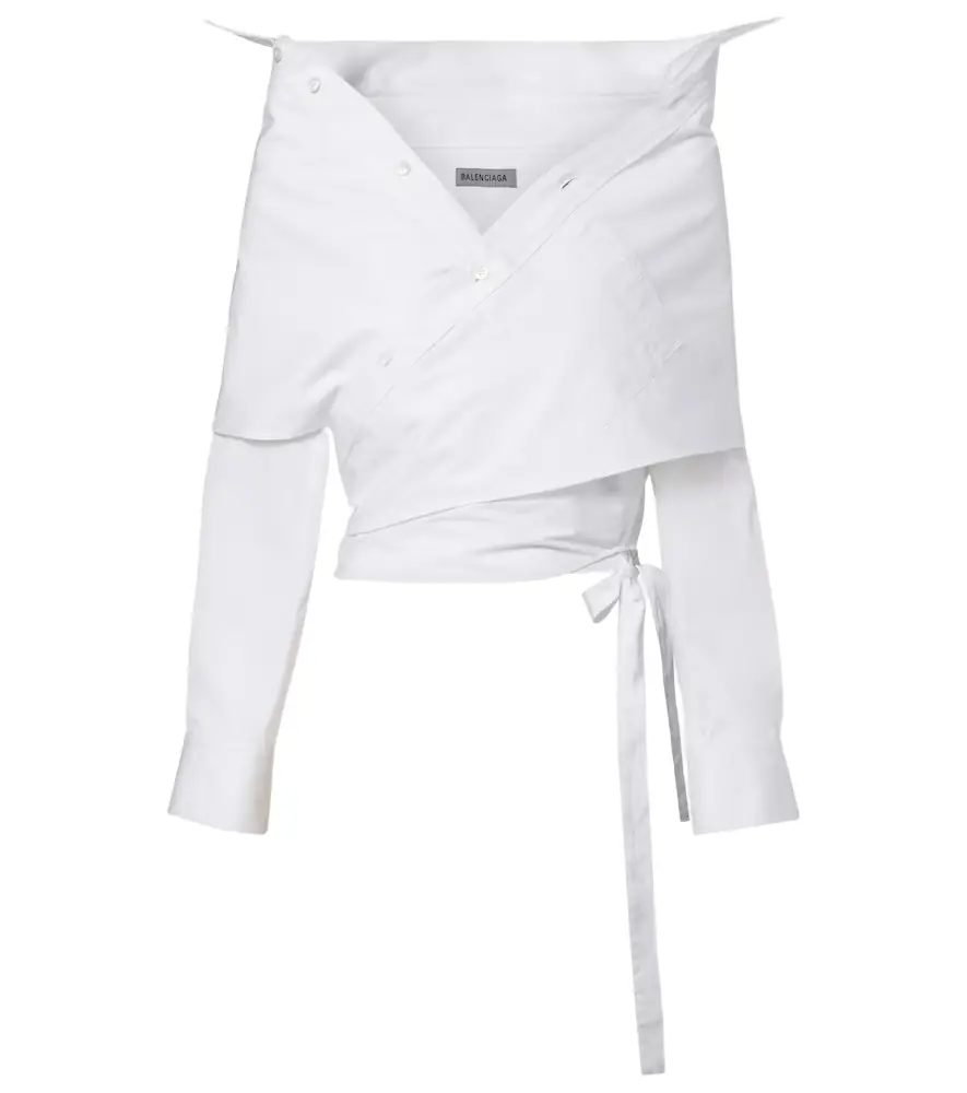 Balenciaga Off-shoulder cotton top