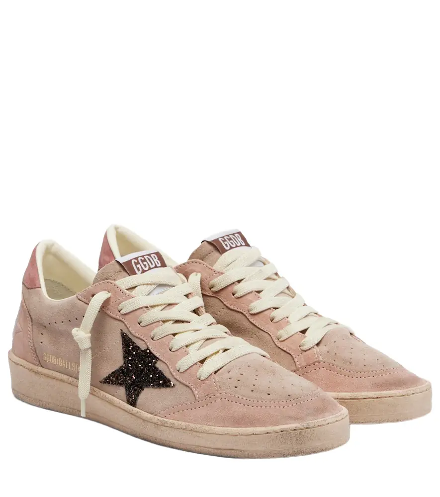 Golden Goose Ball Star glitter suede sneakers