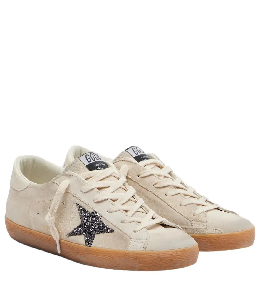 Golden Goose Super-Star glitter suede sneakers