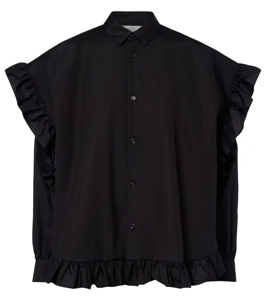 Noir Kei Ninomiya Ruffled cotton blouse