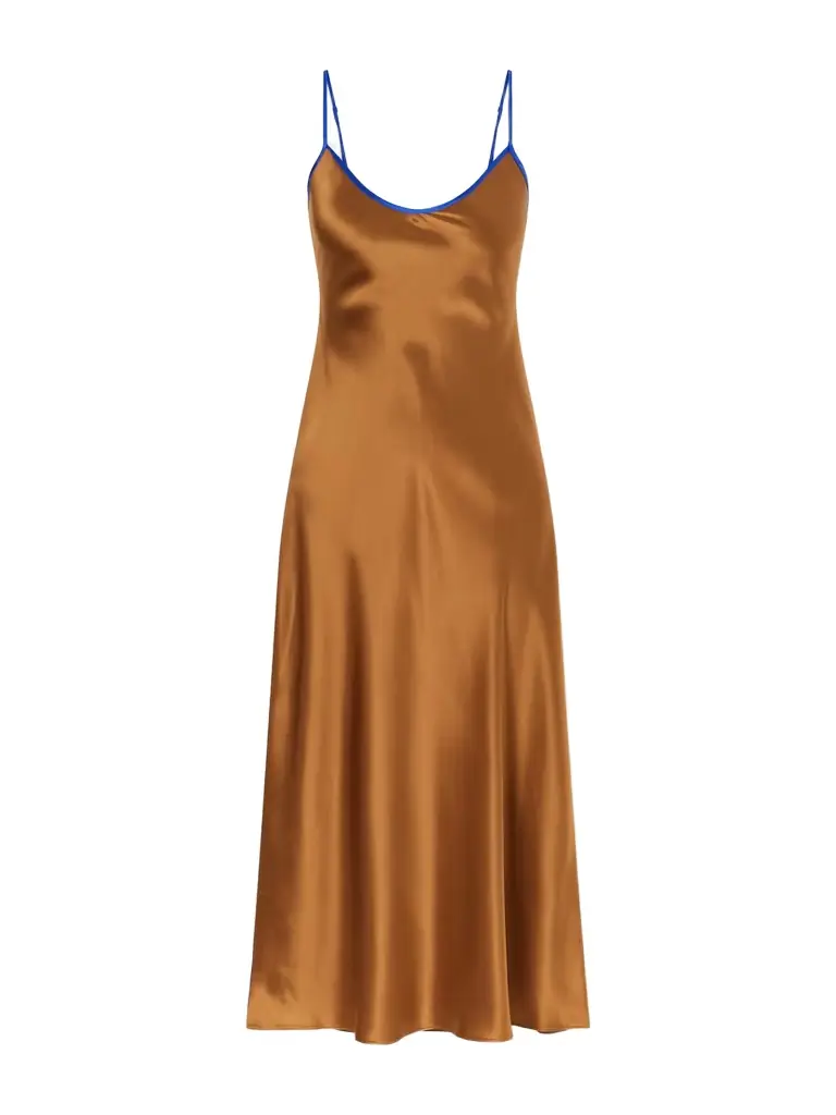 Comme Si Bias Silk-charmeuse Slip Midi Dress