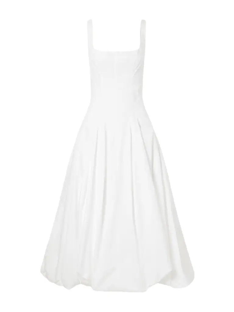 Simkhai Hally Bubble Cotton-blend Midi Dress