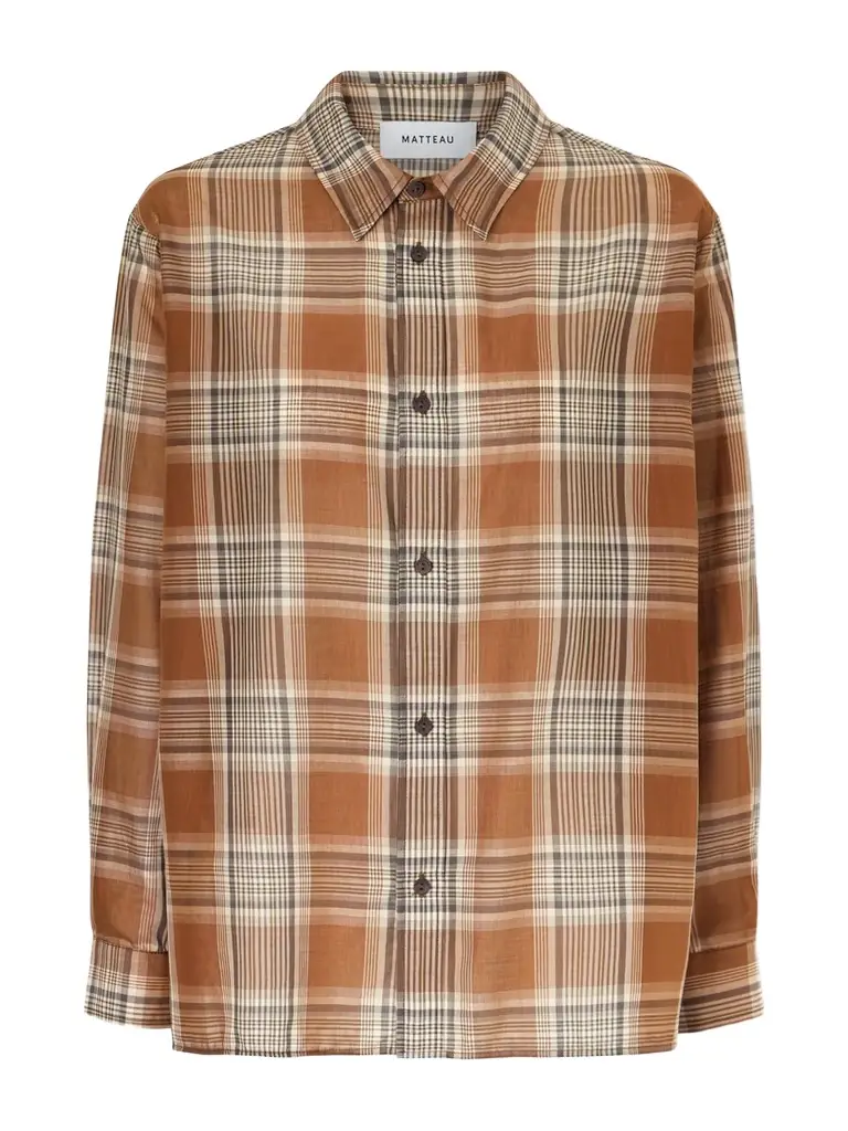 Matteau Checked Cotton-voile Shirt