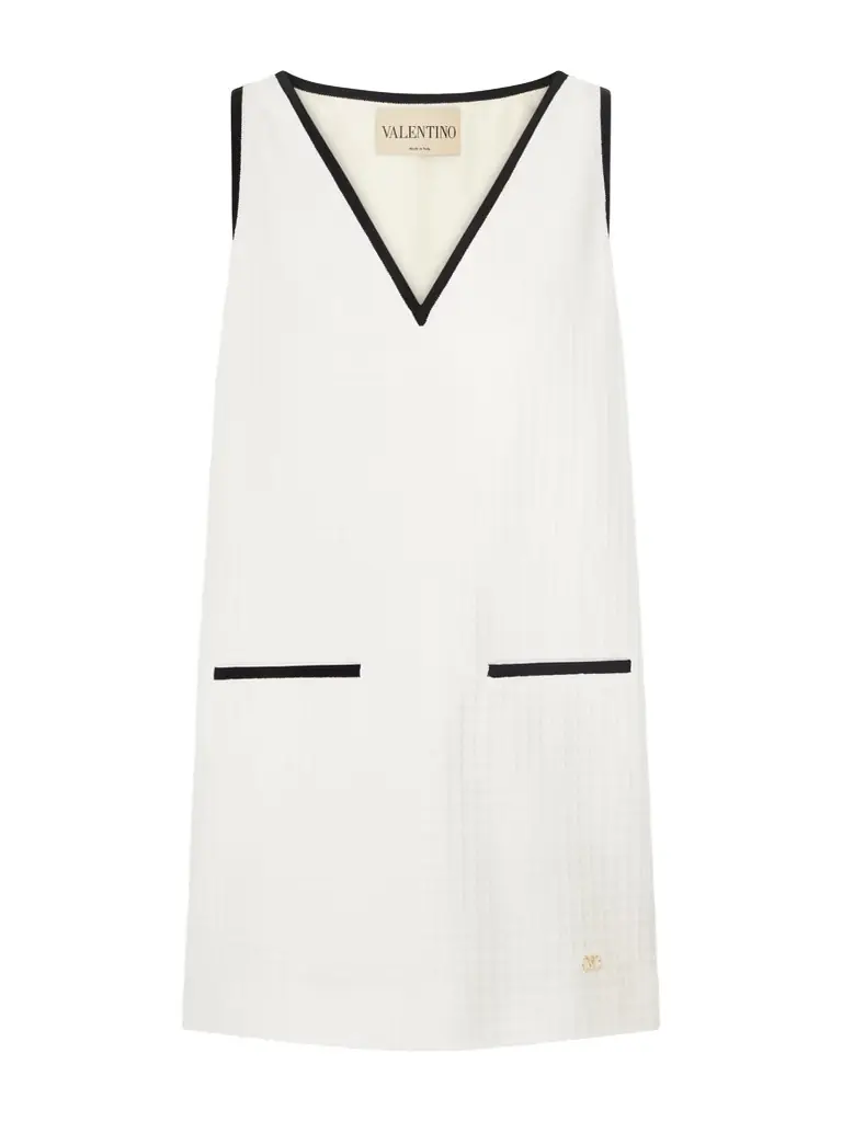 Valentino Garavani Canestrello Cotton-tweed Mini Dress