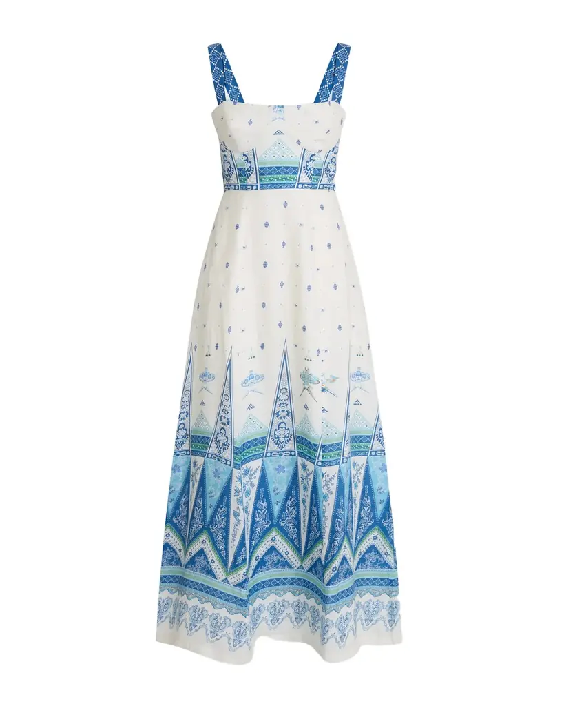 Emporio Sirenuse Azzurra Dress in Kites Print