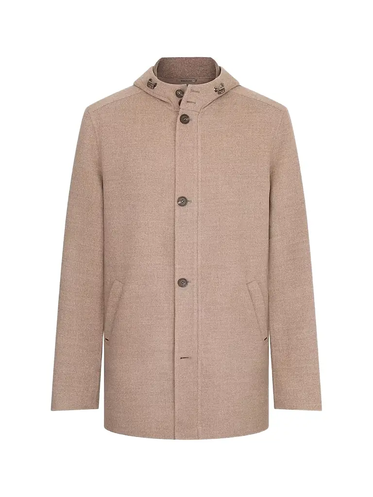 Stefano Ricci Men's Hooded Field Jacket - Beige