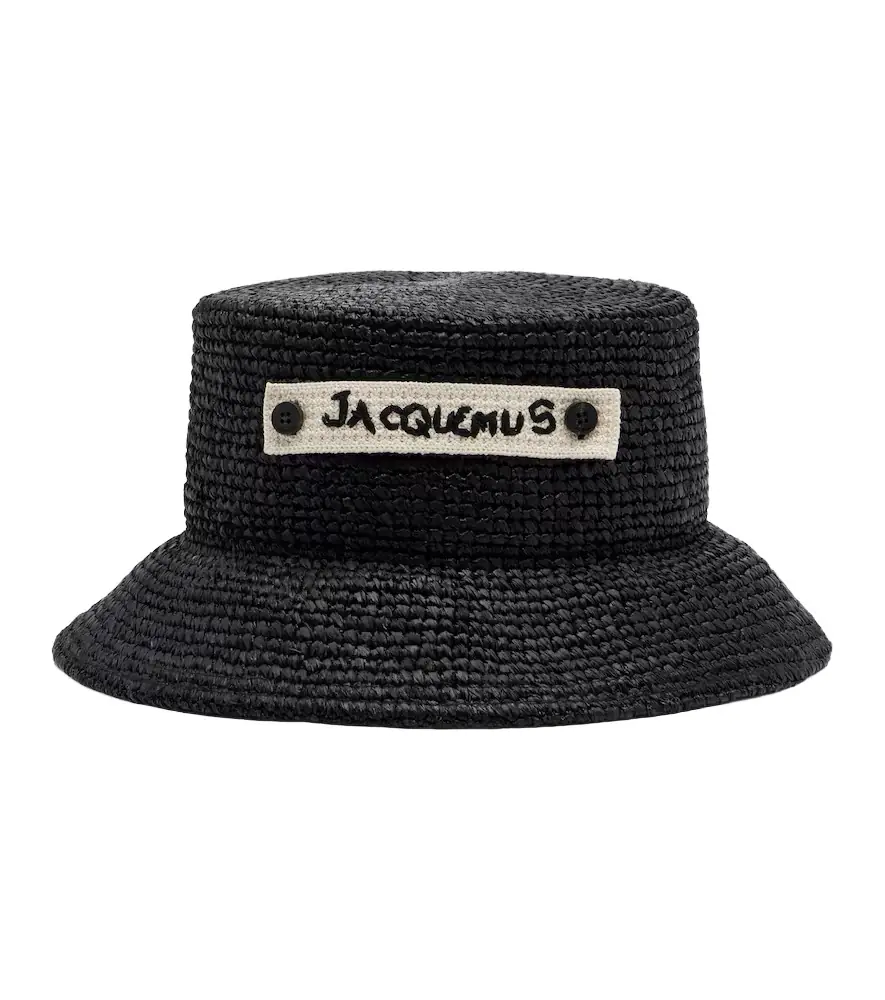 Jacquemus Le Bob Plage raffia bucket hat