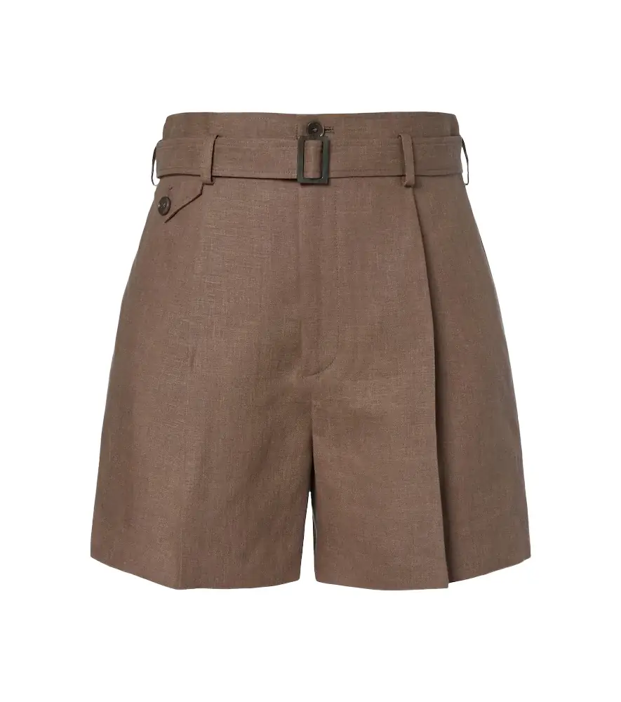 Ralph Lauren Collection Denise belted linen shorts