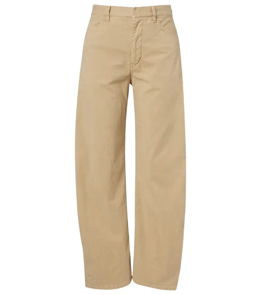 Nili Lotan Tribeca cotton twill barrel-leg pants