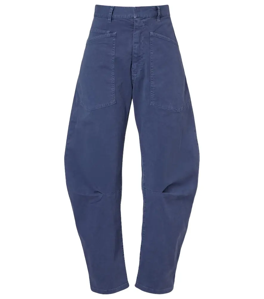 Nili Lotan Shon cotton barrel-leg pants