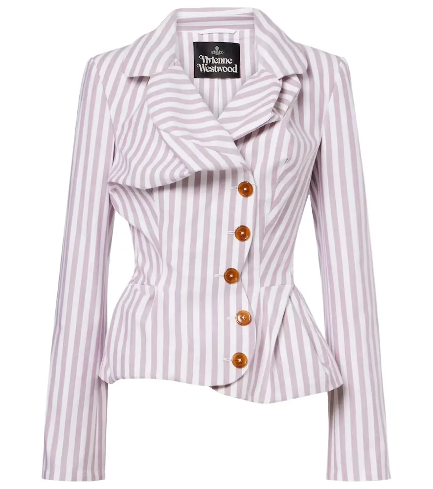 Vivienne Westwood Drunken Tailored striped cotton jacket