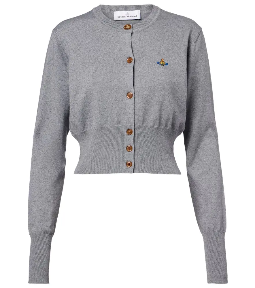 Vivienne Westwood Bea cropped cotton and cashmere cardigan