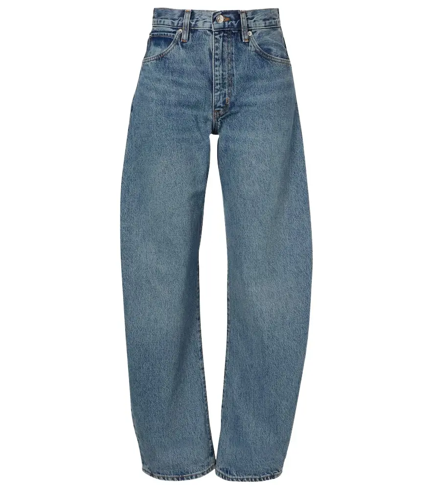 Frame Bubble barrel-leg jeans