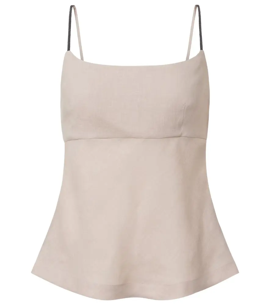 Brunello Cucinelli Monili linen top