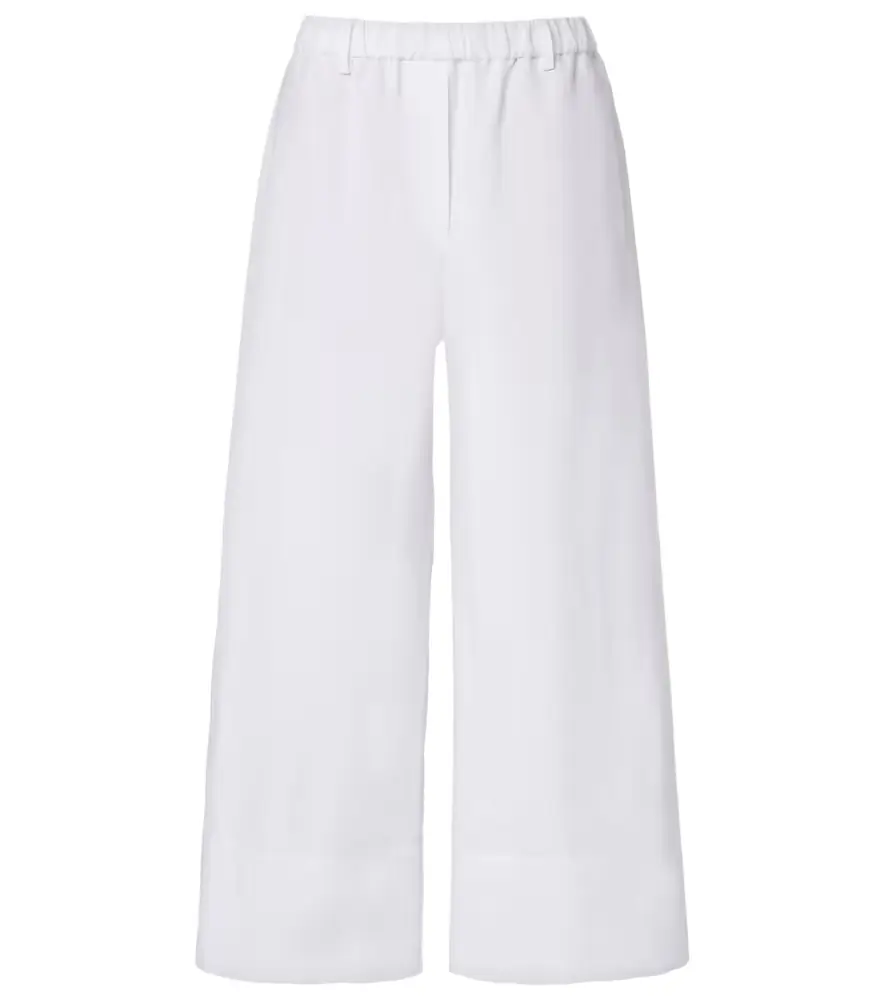 Brunello Cucinelli Linen and cotton wide-leg pants