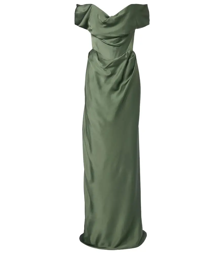 Vivienne Westwood Nova Cocotte draped satin bustier gown