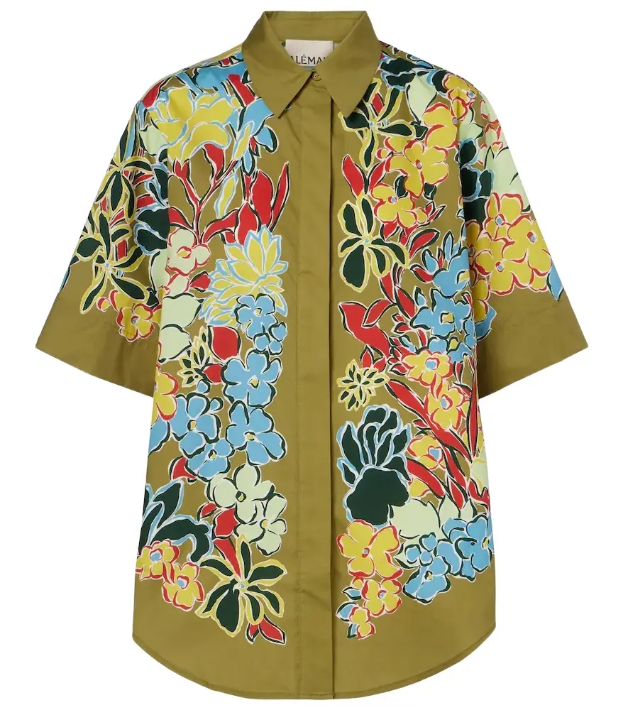 Alemais Alémais Solstice floral cotton-blend shirt