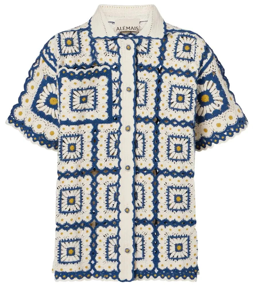 Alemais Alémais Dolly crochet cotton shirt