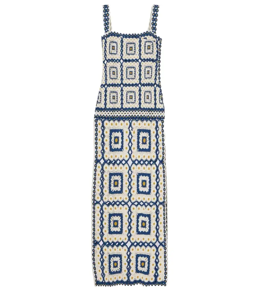 Alemais Alémais Dolly crochet cotton maxi dress