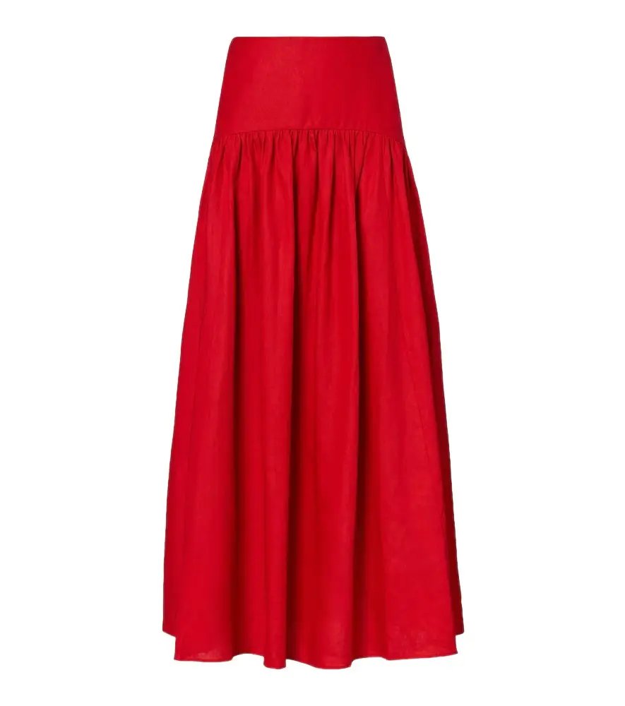 Staud Procida linen maxi skirt