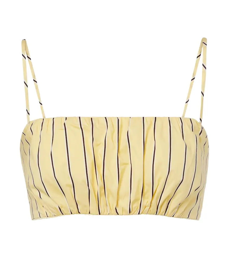 Staud Fiore striped cotton crop top