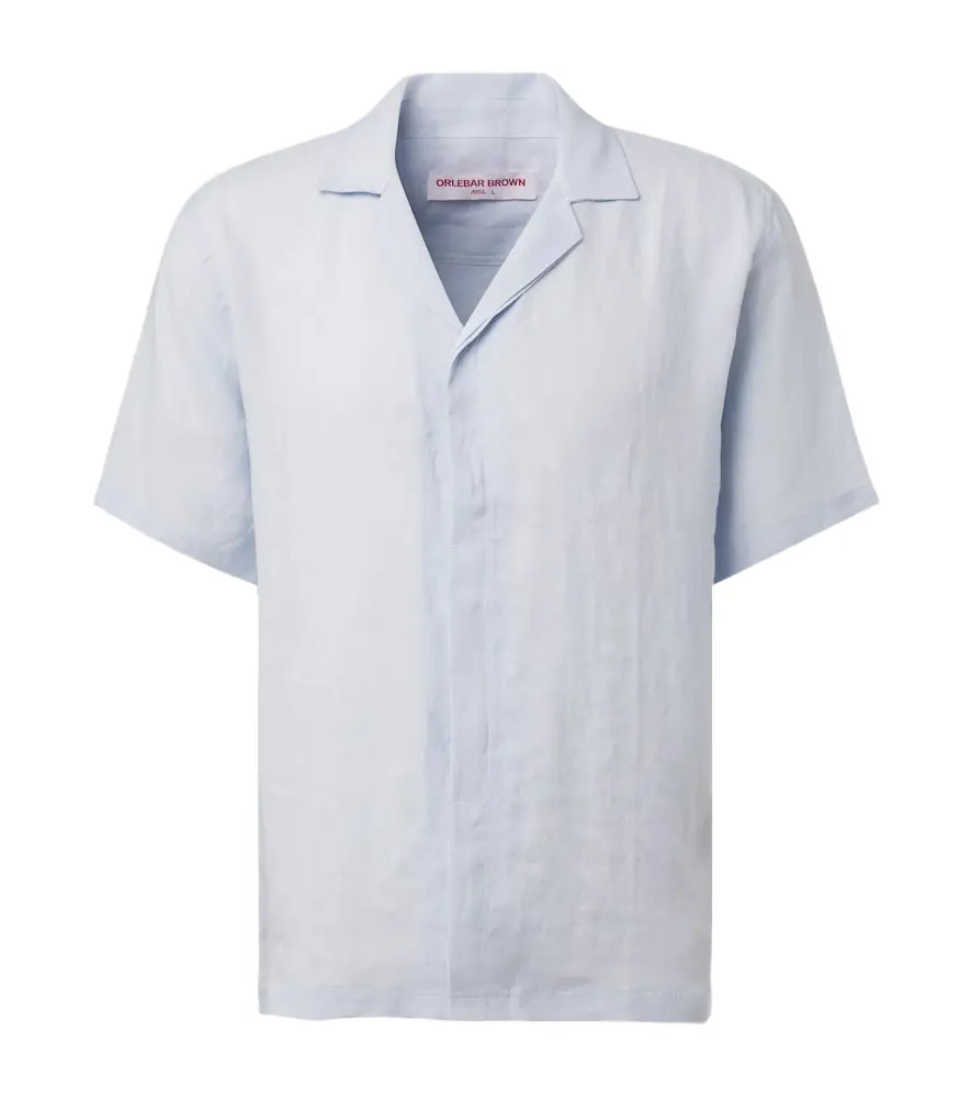 Orlebar Brown Maitan linen bowling shirt
