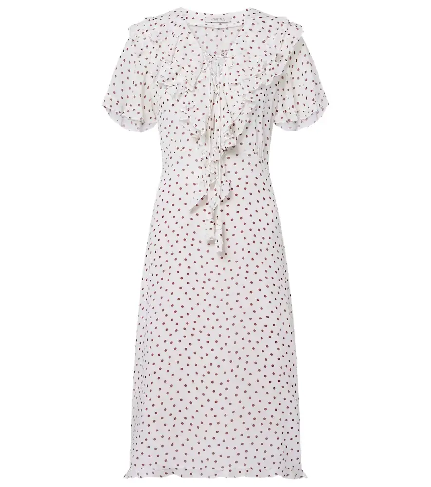 Dorothee Schumacher Dancing Dots polka-dot georgette midi dress