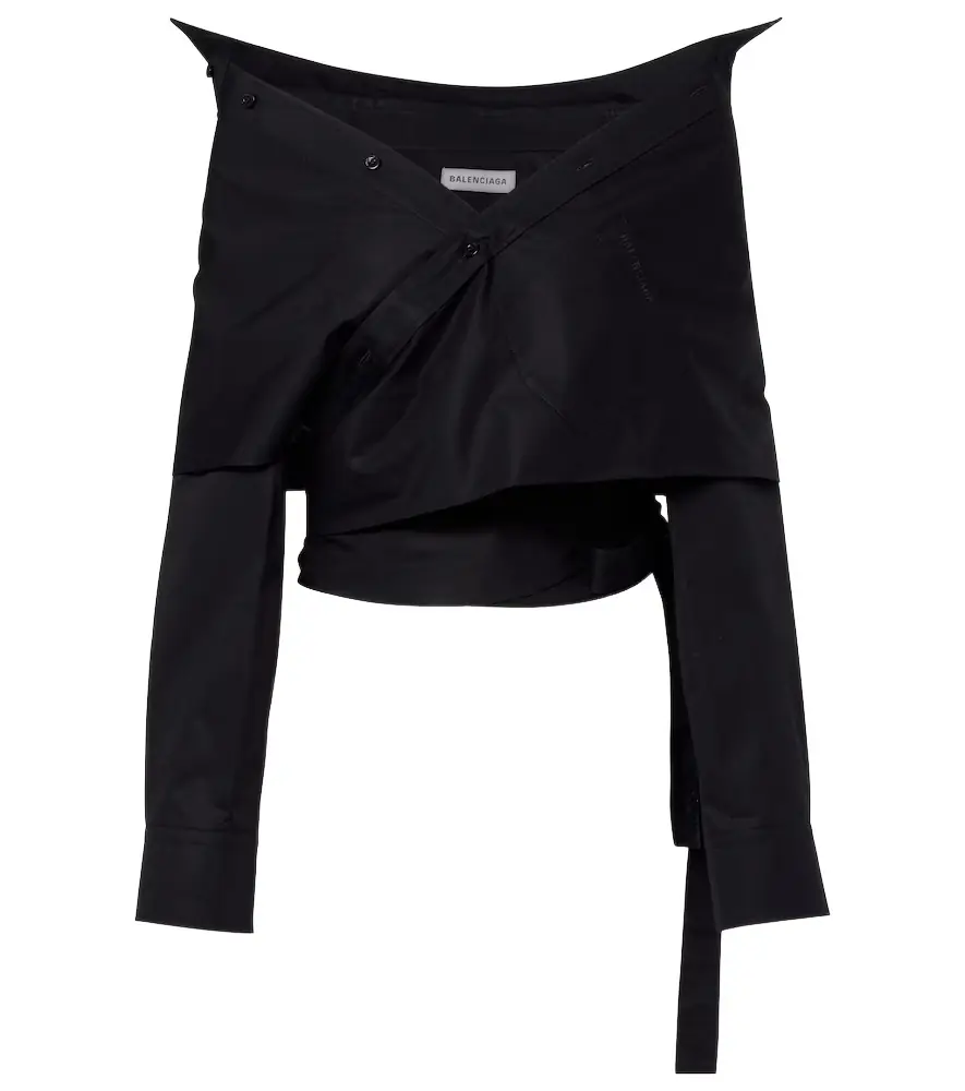 Balenciaga Off-shoulder cotton top