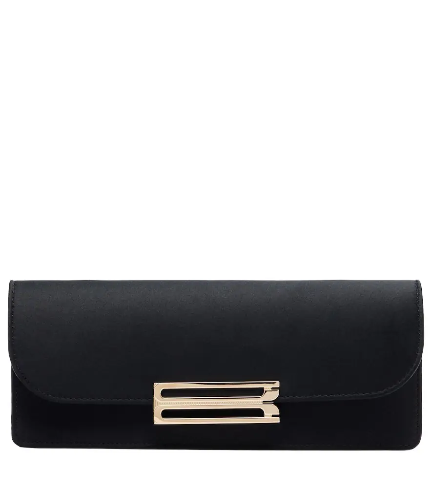 Victoria Beckham Dorian East-West satin clutch