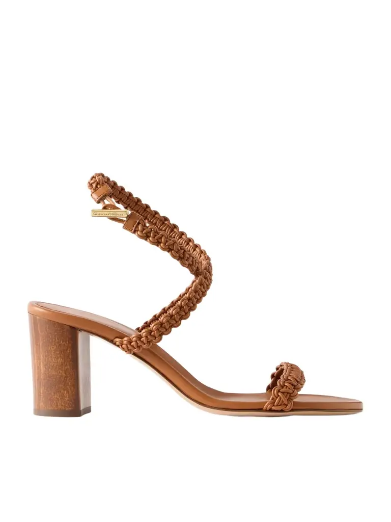 Gianvito Rossi 70 Braided Leather Sandals