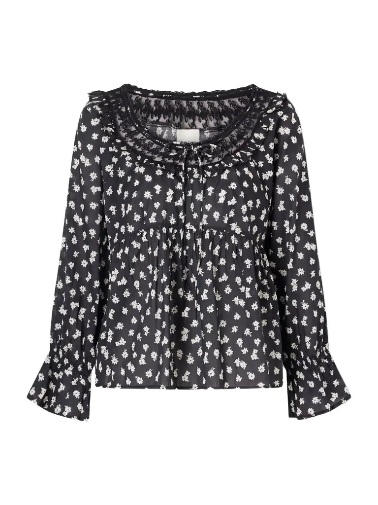 Posse Danielle Floral-print Cotton-voile Blouse
