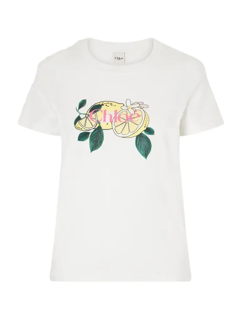 Chloé Printed Cotton-jersey T-shirt