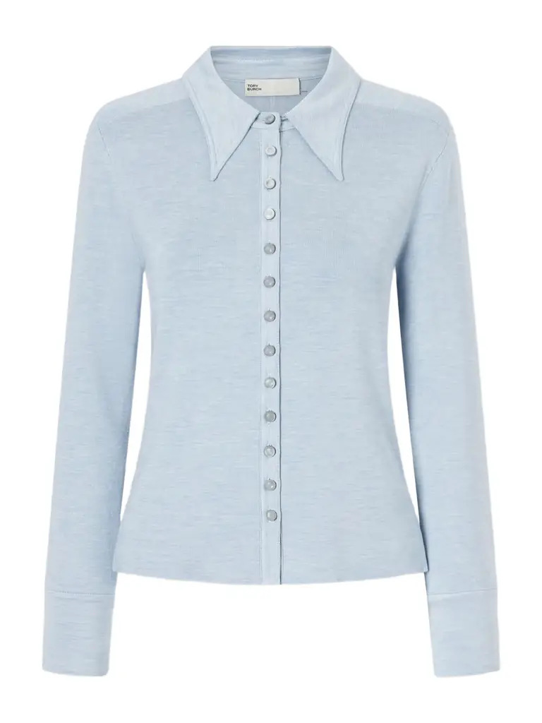Tory Burch Silk-blend Polo Shirt