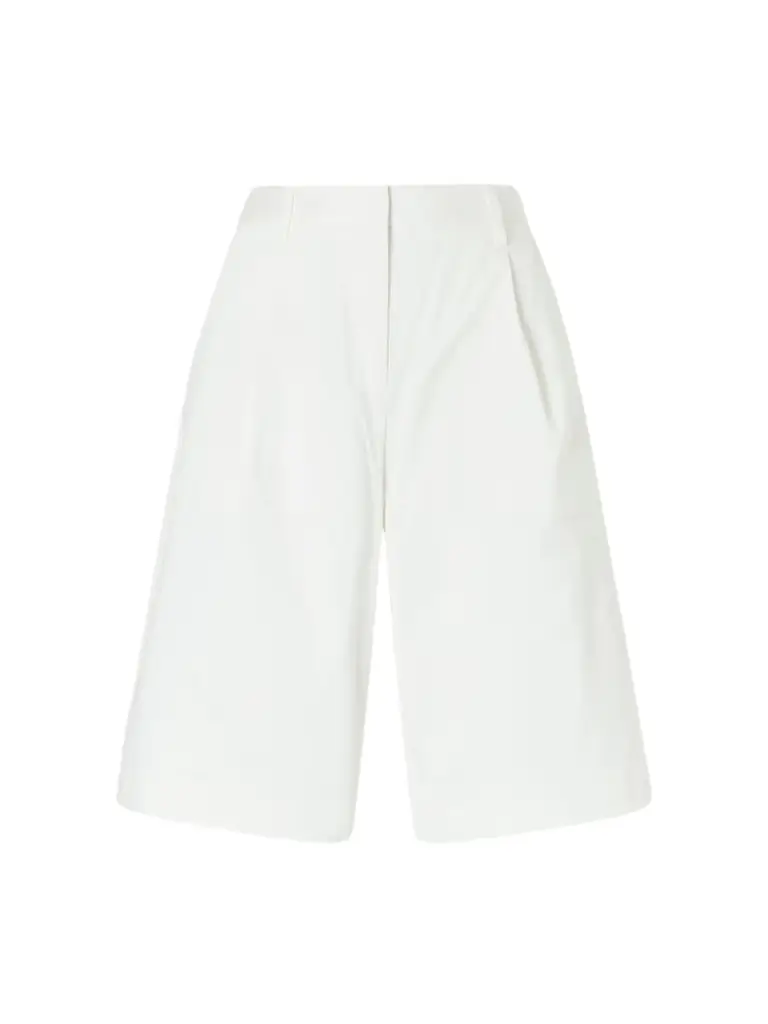 Matteau Pleated Organic Cotton-blend Twill Shorts