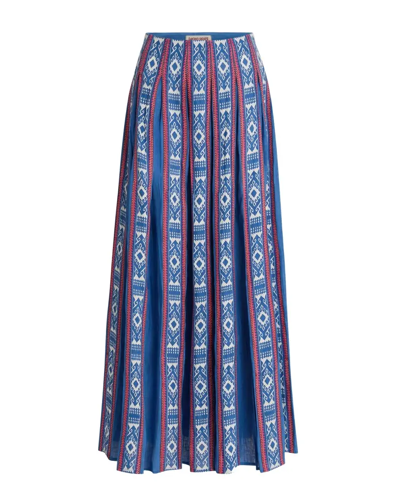 Emporio Sirenuse Aurelia Skirt in Blue Horizon Print