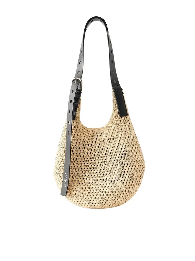 Loewe Paula's Ibiza Leather-Trimmed Woven Raffia Tote Bag - Men