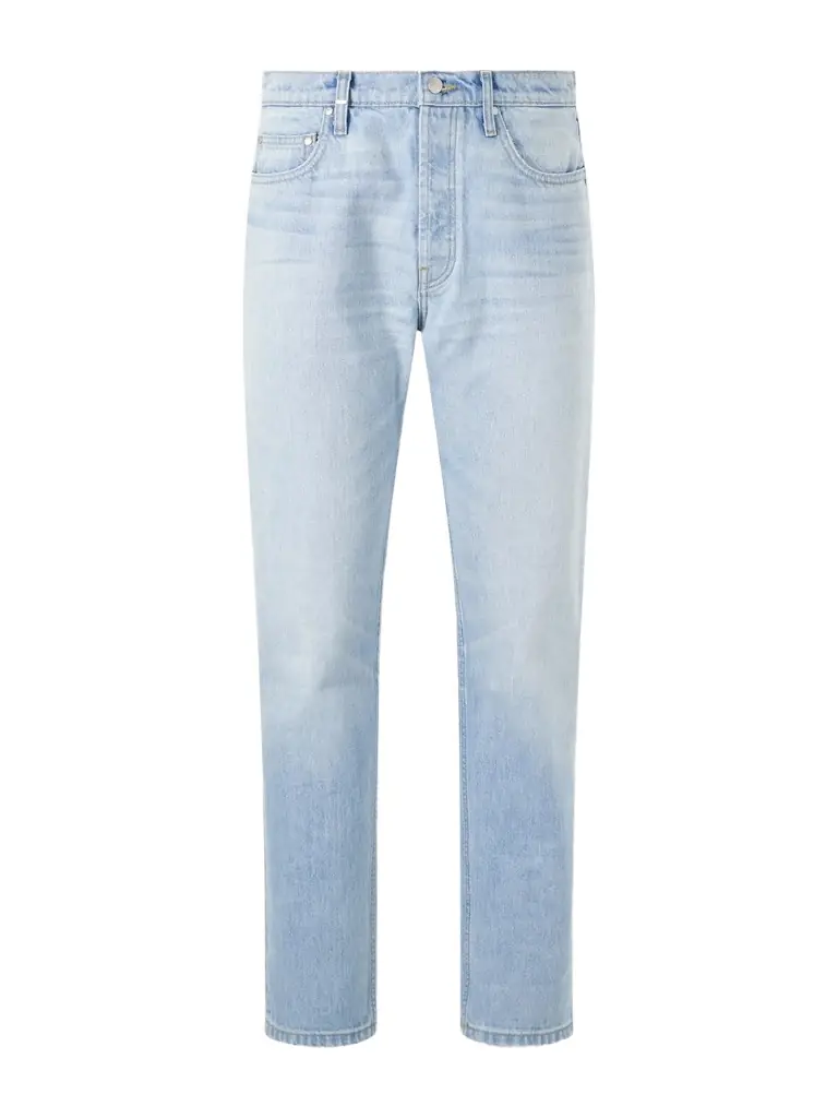 Cherry Los Angeles Wide-Leg Logo-Embroidered Distressed Jeans - Men