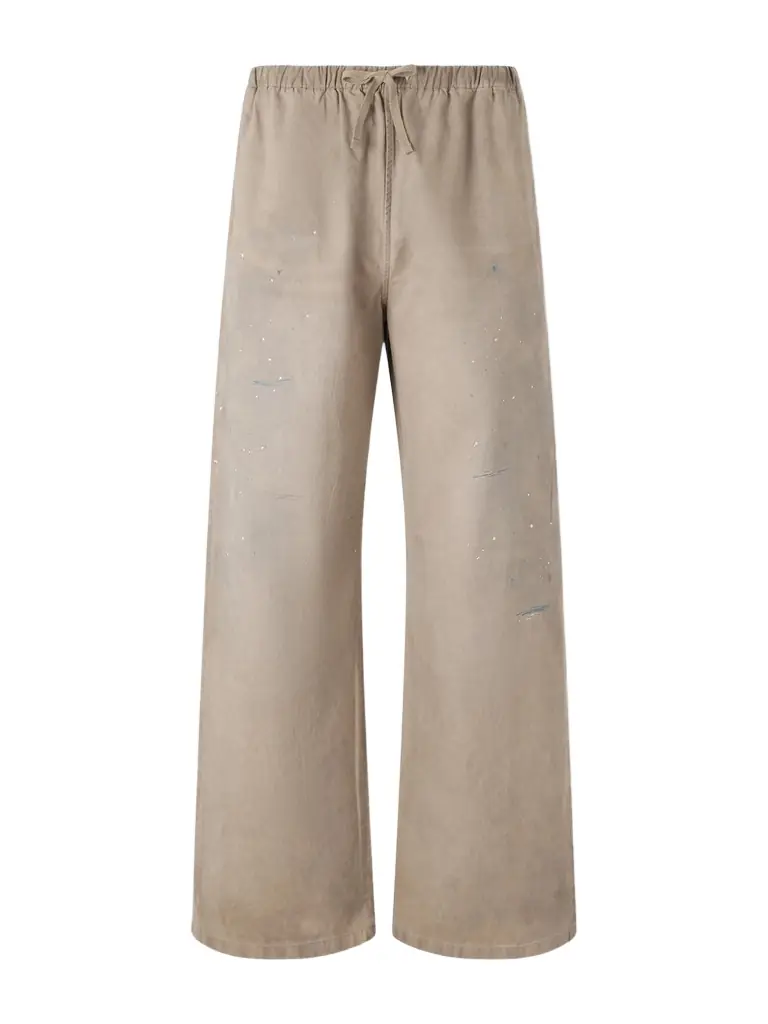 Acne Studios Wide-Leg Paint-Splattered Cotton-Twill Trousers - Men