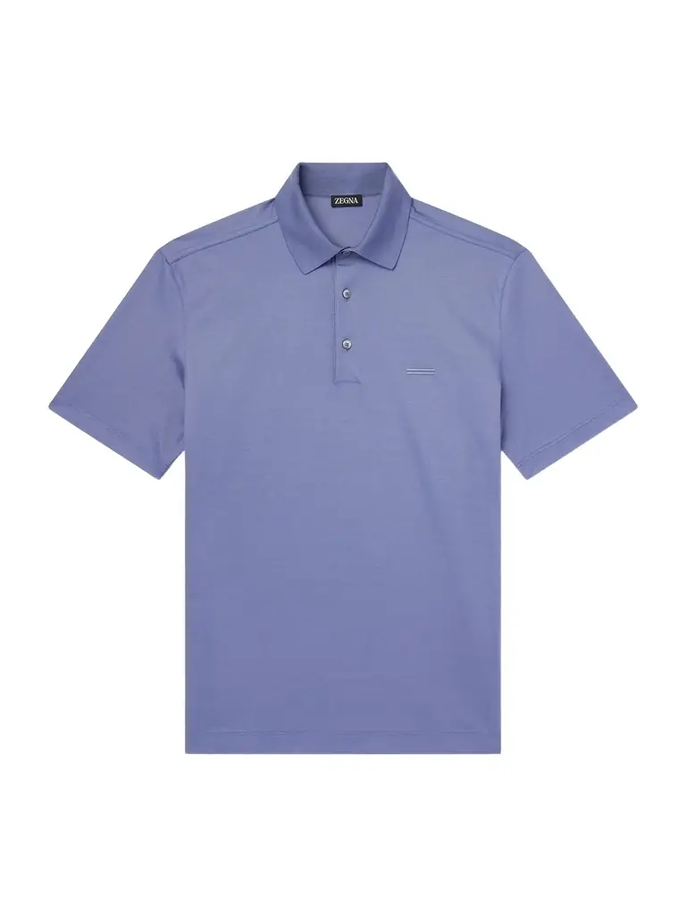 Zegna Knitted Cotton-Piqué Polo Shirt - Men