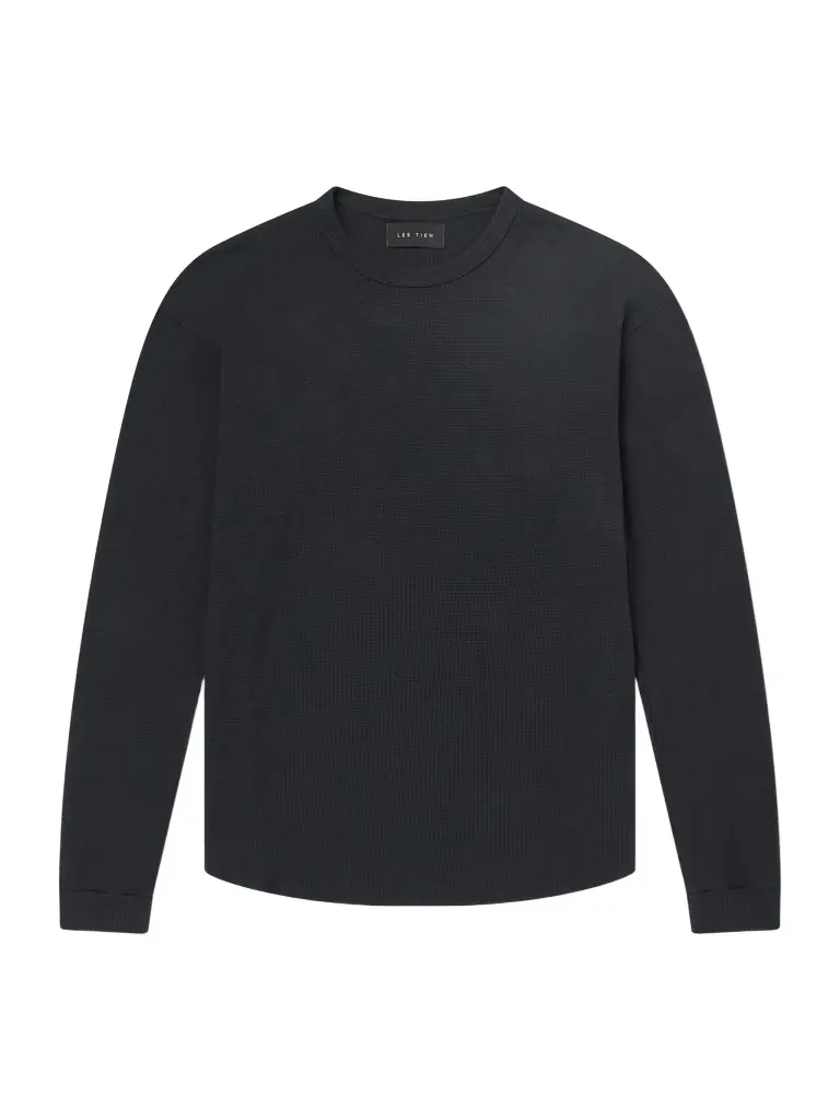 Les Tien Thermal Waffle-Knit Cotton-Blend Sweater - Men