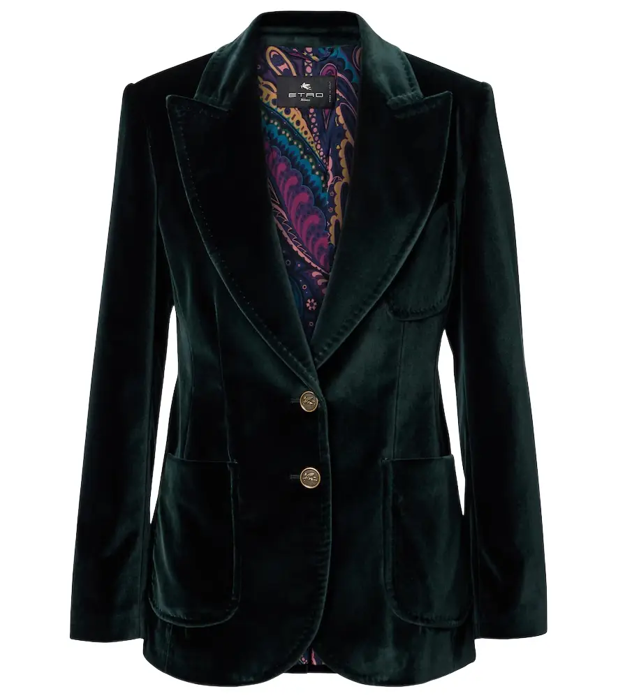 Etro Cotton velvet blazer