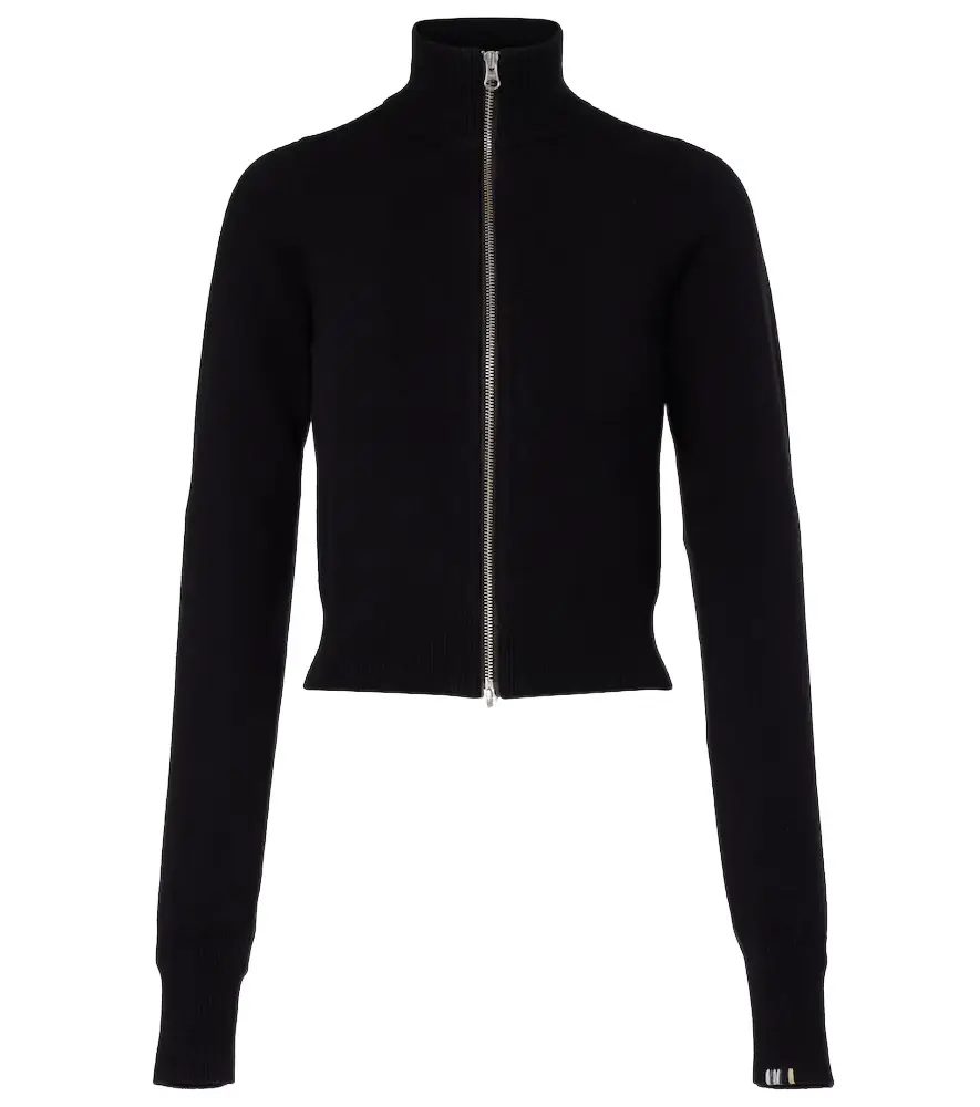 Extreme Cashmere N°302 Lemon cashmere-blend zip-up jacket
