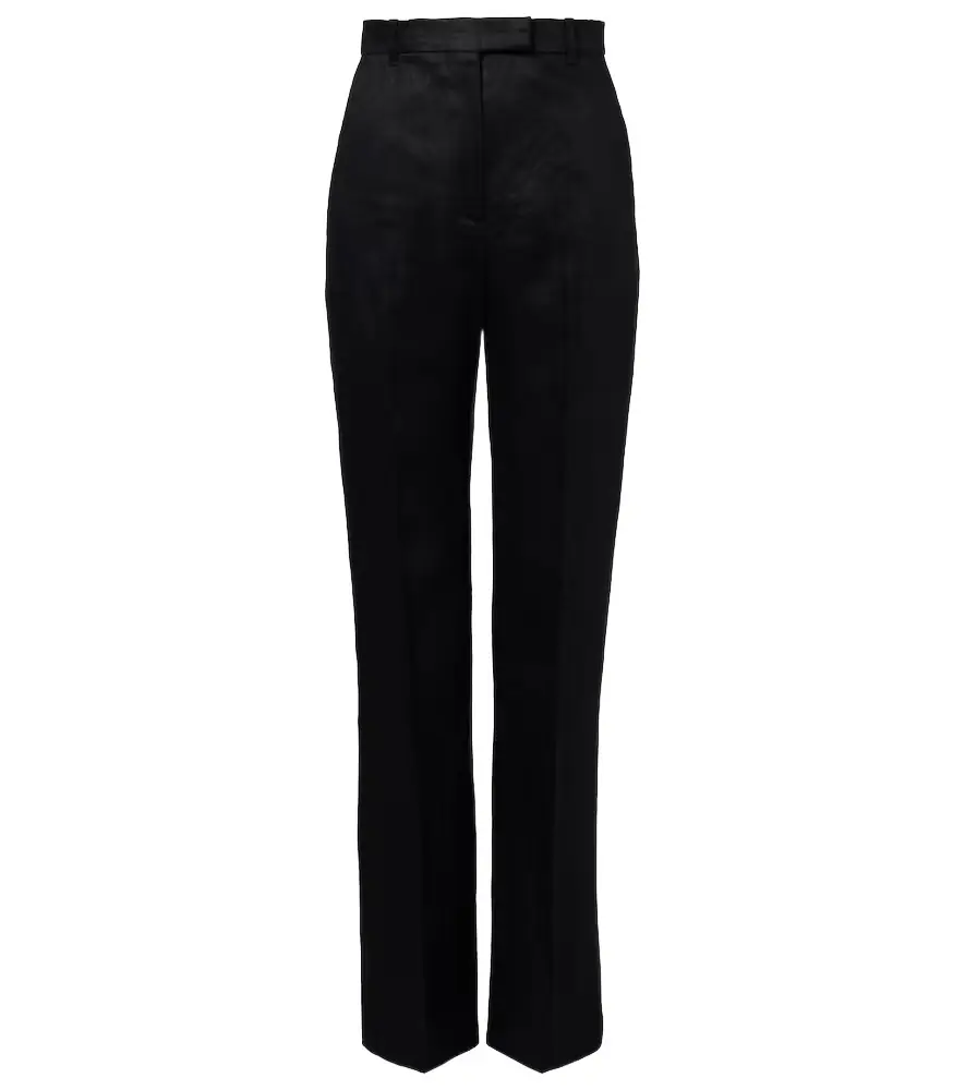 McQueen High-rise wool flared pants