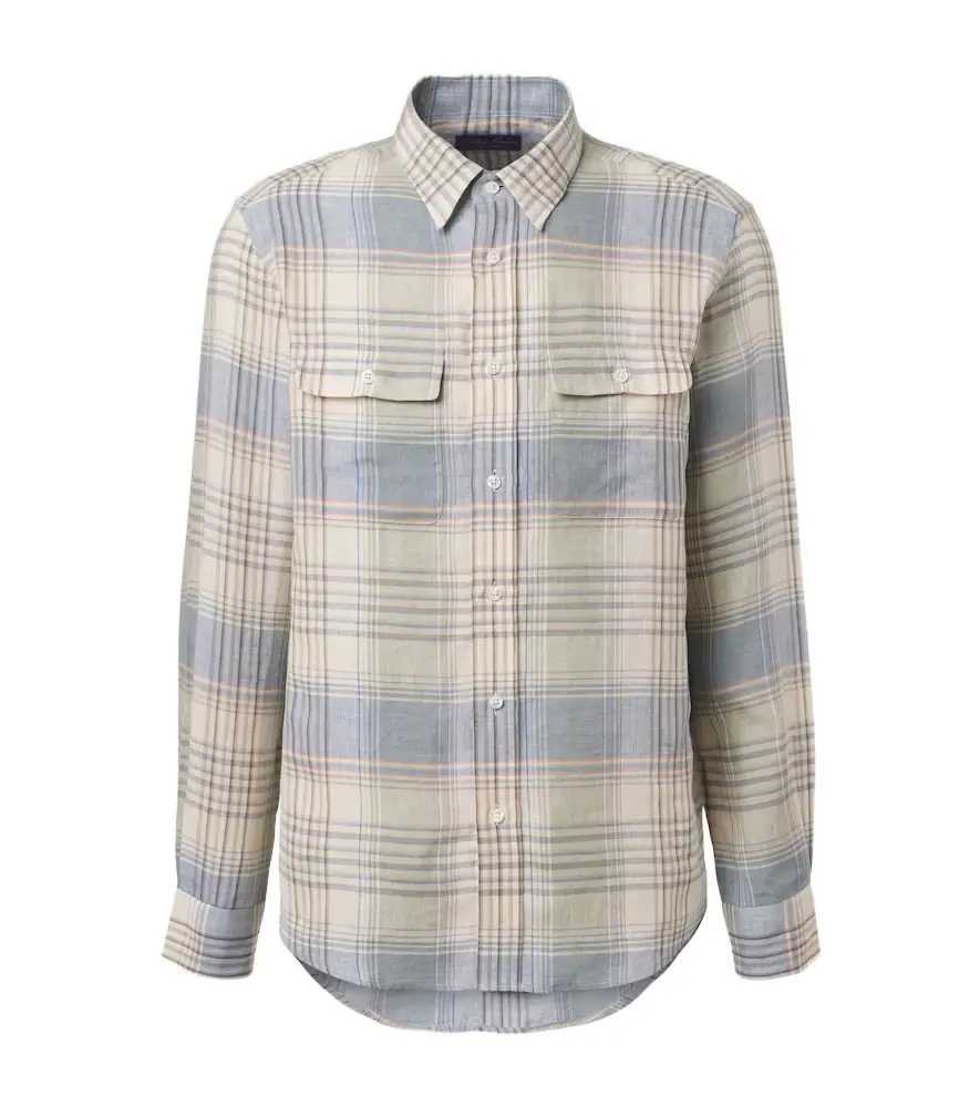 Ralph Lauren Purple Label Plaid linen shirt