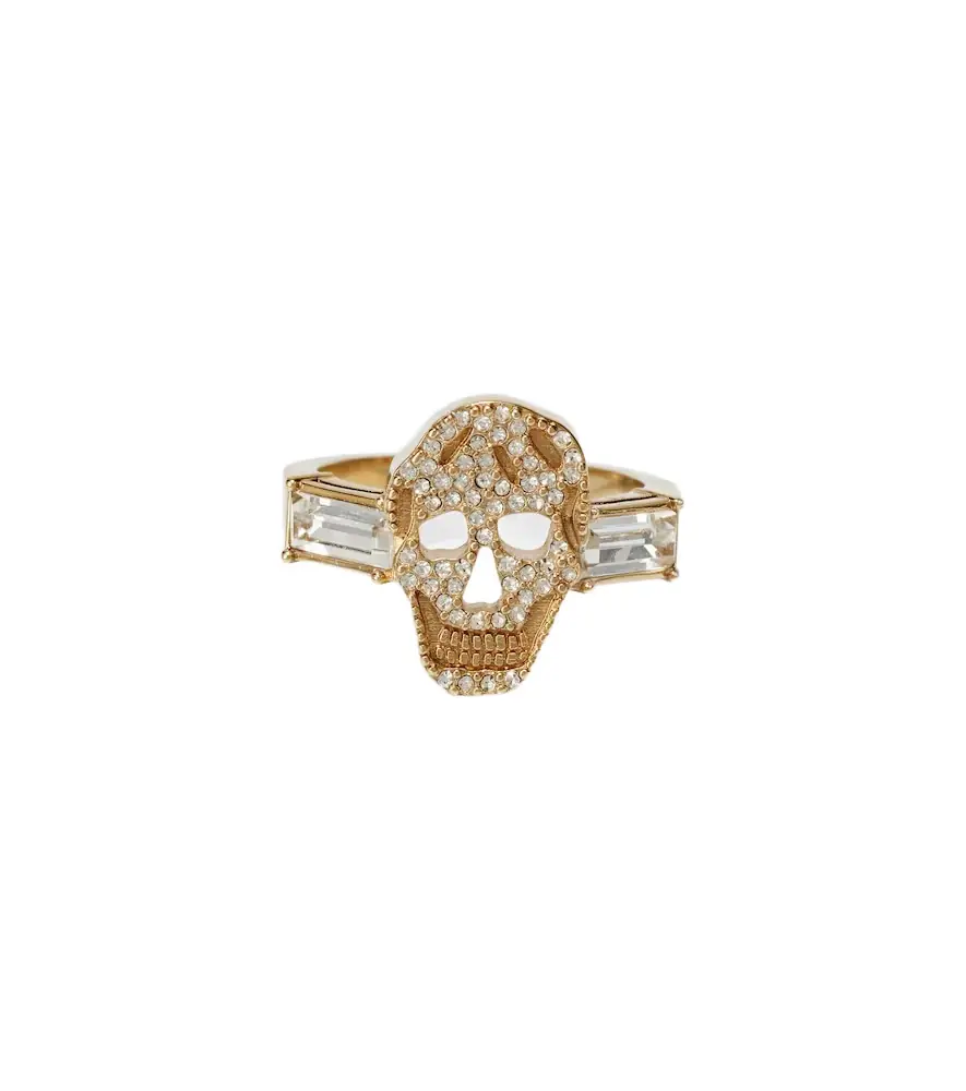 McQueen Crystal-embellished ring